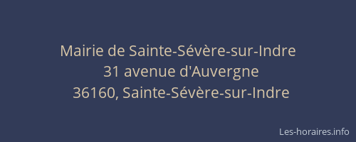 Mairie de Sainte-Sévère-sur-Indre