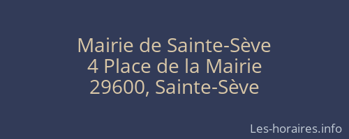 Mairie de Sainte-Sève