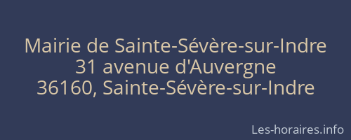 Mairie de Sainte-Sévère-sur-Indre