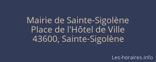 Mairie de Sainte-Sigolène