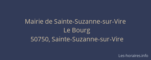 Mairie de Sainte-Suzanne-sur-Vire