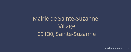Mairie de Sainte-Suzanne