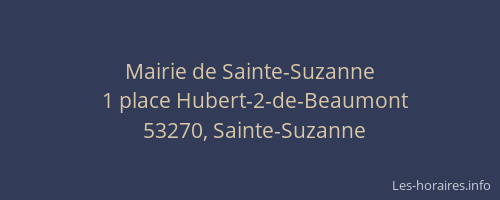 Mairie de Sainte-Suzanne