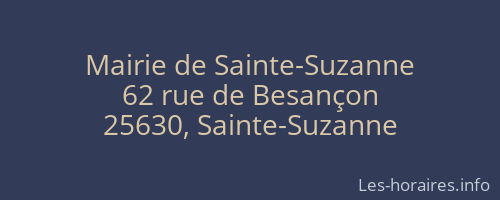 Mairie de Sainte-Suzanne