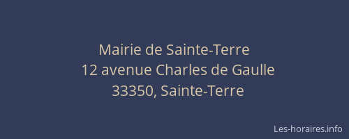 Mairie de Sainte-Terre