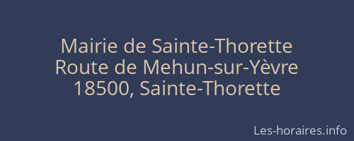 Mairie de Sainte-Thorette
