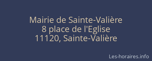 Mairie de Sainte-Valière
