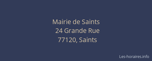 Mairie de Saints