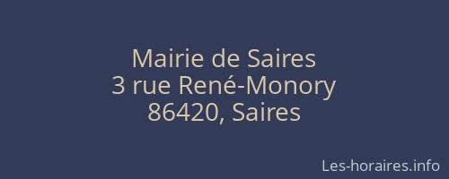 Mairie de Saires