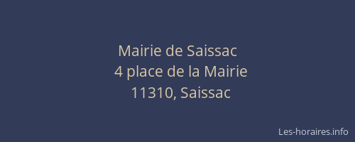 Mairie de Saissac