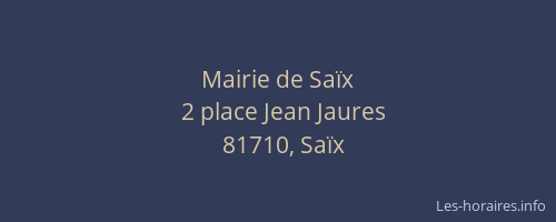 Mairie de Saïx