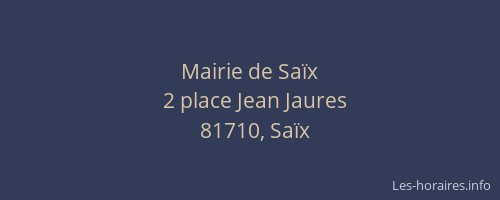 Mairie de Sa&iuml;x