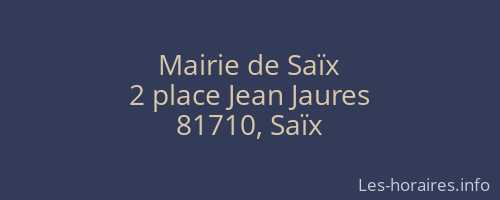 Mairie de Saïx