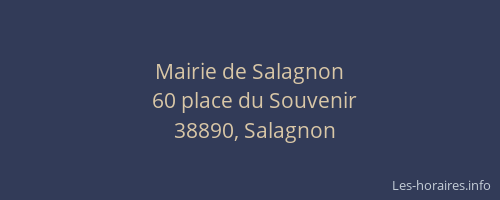 Mairie de Salagnon