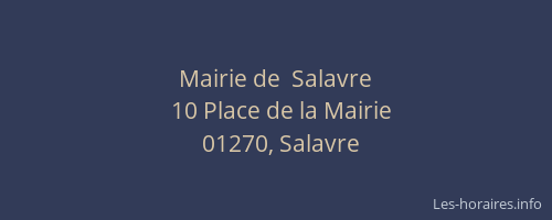 Mairie de  Salavre