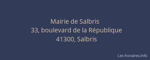 Mairie de Salbris