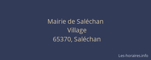 Mairie de Saléchan