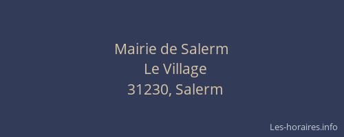 Mairie de Salerm