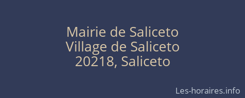 Mairie de Saliceto