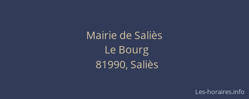 Mairie de Sali&egrave;s