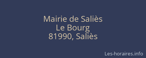 Mairie de Saliès