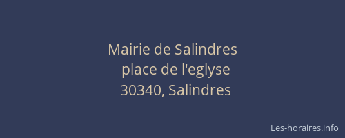 Mairie de Salindres