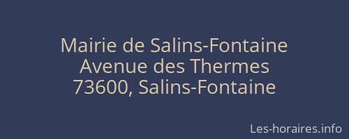 Mairie de Salins-Fontaine