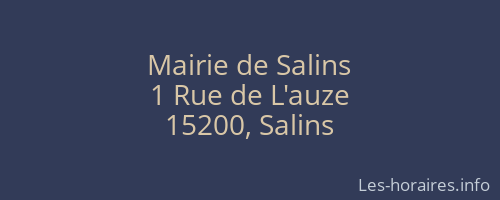 Mairie de Salins