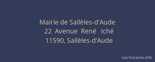 Mairie de Sall&egrave;les-d'Aude