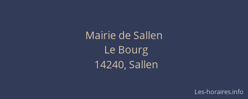 Mairie de Sallen