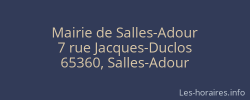Mairie de Salles-Adour