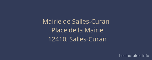 Mairie de Salles-Curan