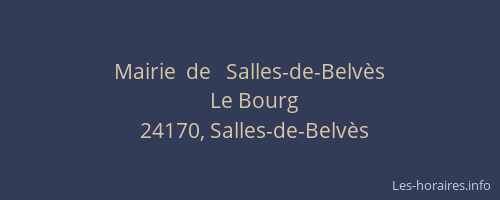 Mairie  de   Salles-de-Belvès