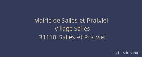 Mairie de Salles-et-Pratviel