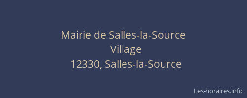 Mairie de Salles-la-Source