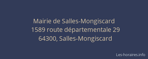 Mairie de Salles-Mongiscard