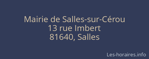 Mairie de Salles-sur-Cérou