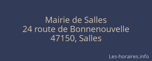 Mairie de Salles
