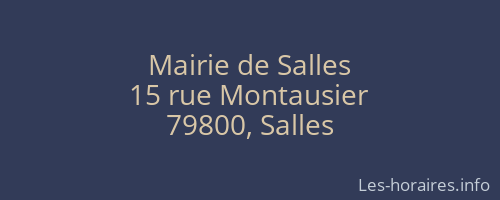 Mairie de Salles
