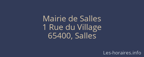 Mairie de Salles