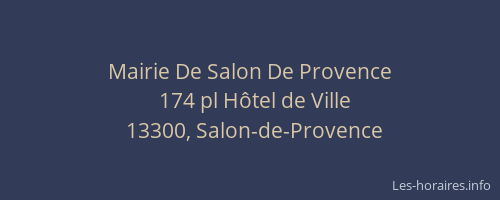 Mairie De Salon De Provence