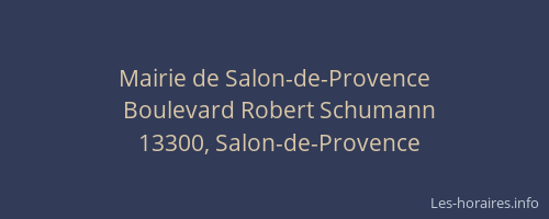 Mairie de Salon-de-Provence