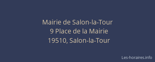 Mairie de Salon-la-Tour
