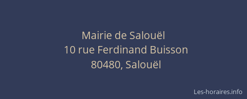 Mairie de Salou&euml;l