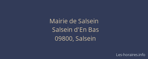 Mairie de Salsein