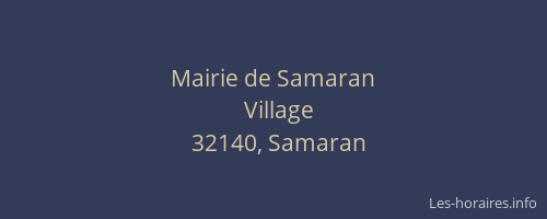 Mairie de Samaran