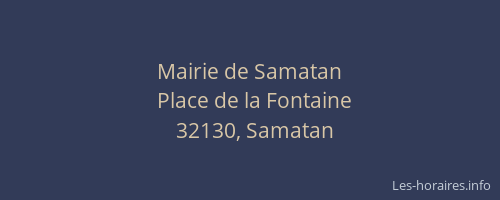 Mairie de Samatan