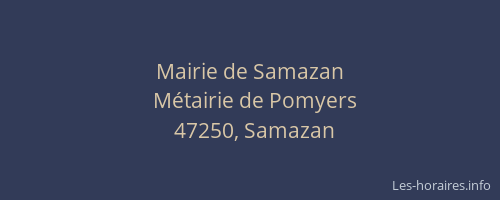 Mairie de Samazan