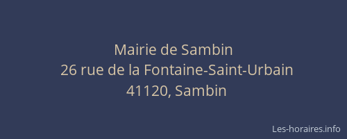 Mairie de Sambin
