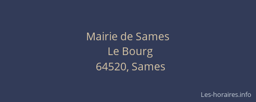 Mairie de Sames